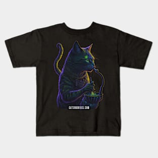 Techno Shirt - Techno Organism - Catsondrugs.com - rave, edm, festival, techno, trippy, music, 90s rave, psychedelic, party, trance, rave music, rave krispies, rave flyer Kids T-Shirt